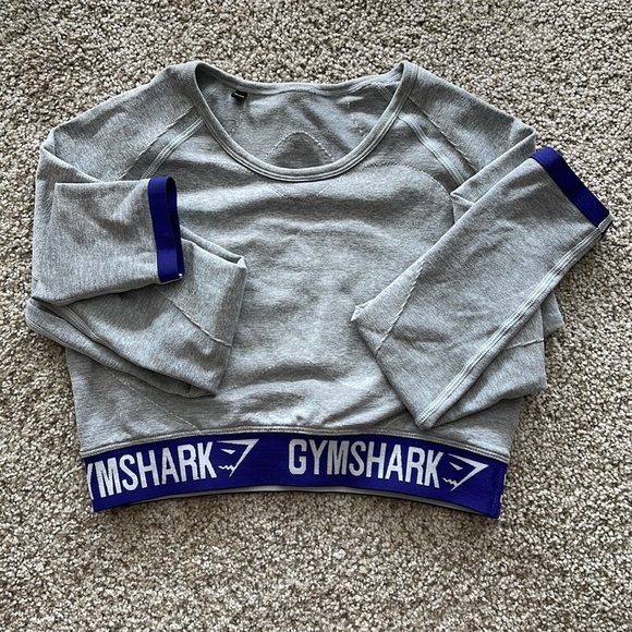 GYMSHARK Seamless Flex Long Sleeve Grey/Purple Marl - Picture 2 of 4